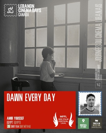 Poster for the short film Dawn Every Day, from the Lebanon Cinema Days 2025 official selection.