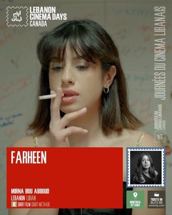 Poster for the short film Farheen, from the Lebanon Cinema Days 2025 official selection.