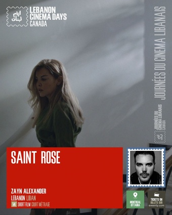 Poster for the short film Saint Rose, from the Lebanon Cinema Days 2025 official selection.
