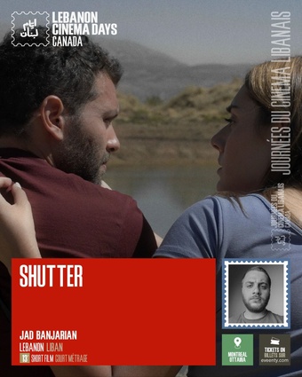 Poster for the short film Shutter, from the Lebanon Cinema Days 2025 official selection.