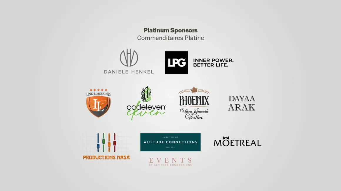 Lebanon Cinema Days 2025 Platinum Sponsors slide, showing the logos of that tier.