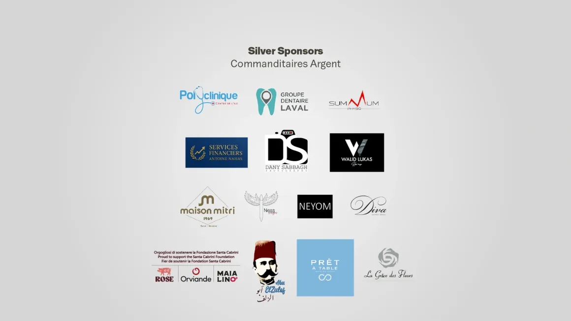 Lebanon Cinema Days 2025 Silver Sponsors slide, showing the logos of that tier.