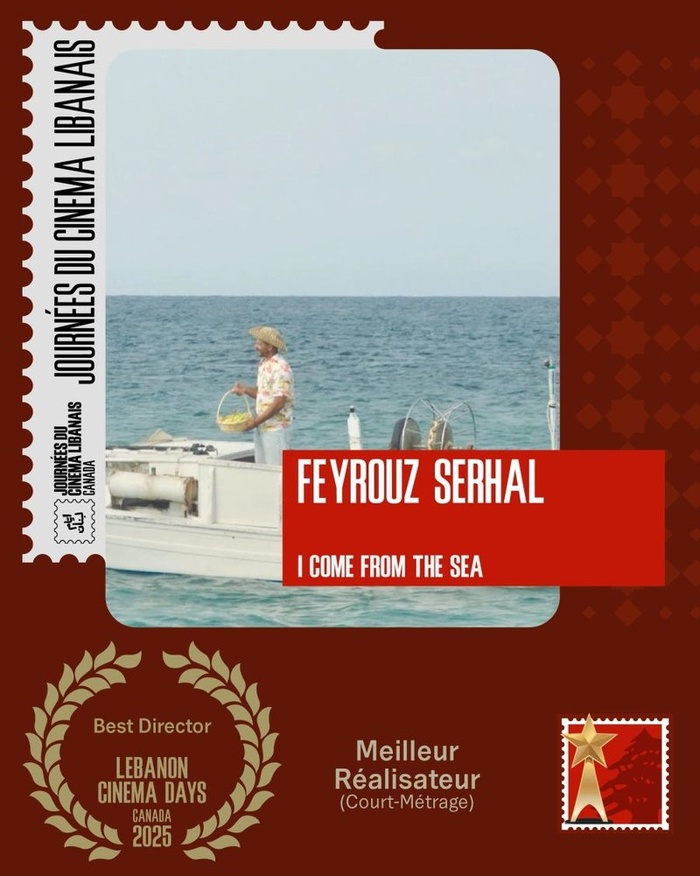 Lebanon Cinema Days 2025 award card: Best Director, I Come From the Sea.